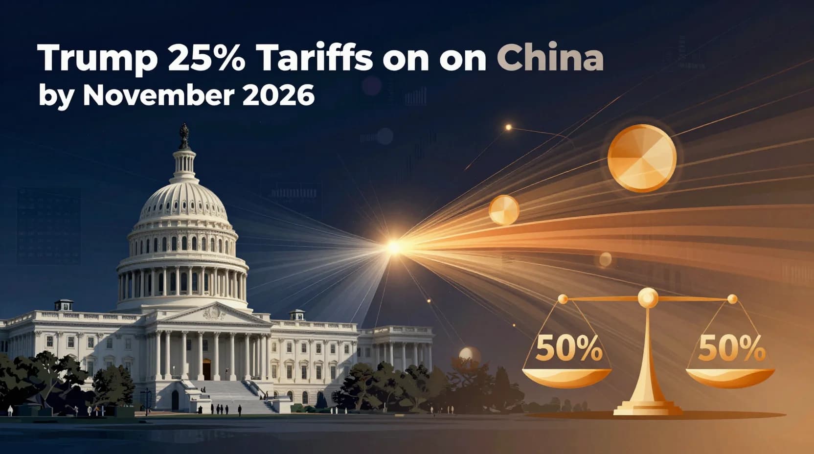 Will Trump impose 25% tariffs on China by November 2026?