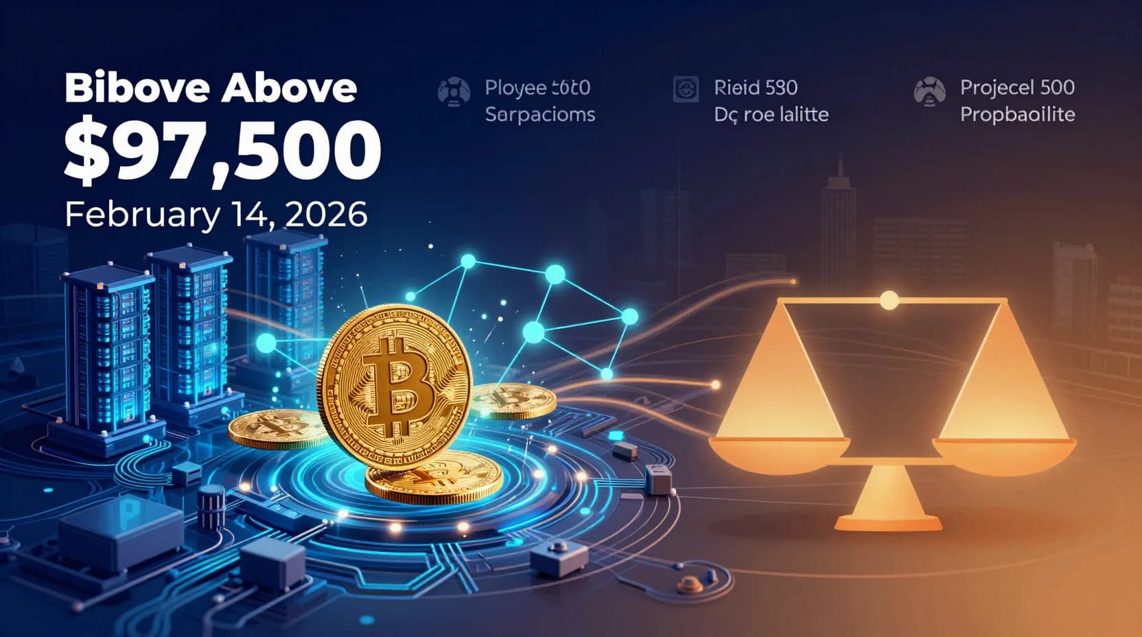 Bitcoin above 97,500 on February 14, 2026?