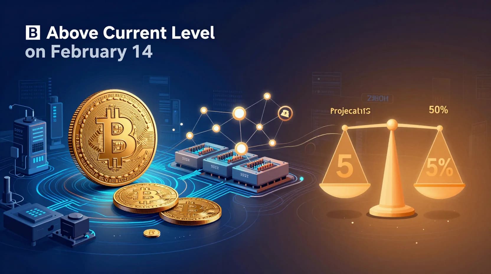 Will Bitcoin be above current level on February 14?