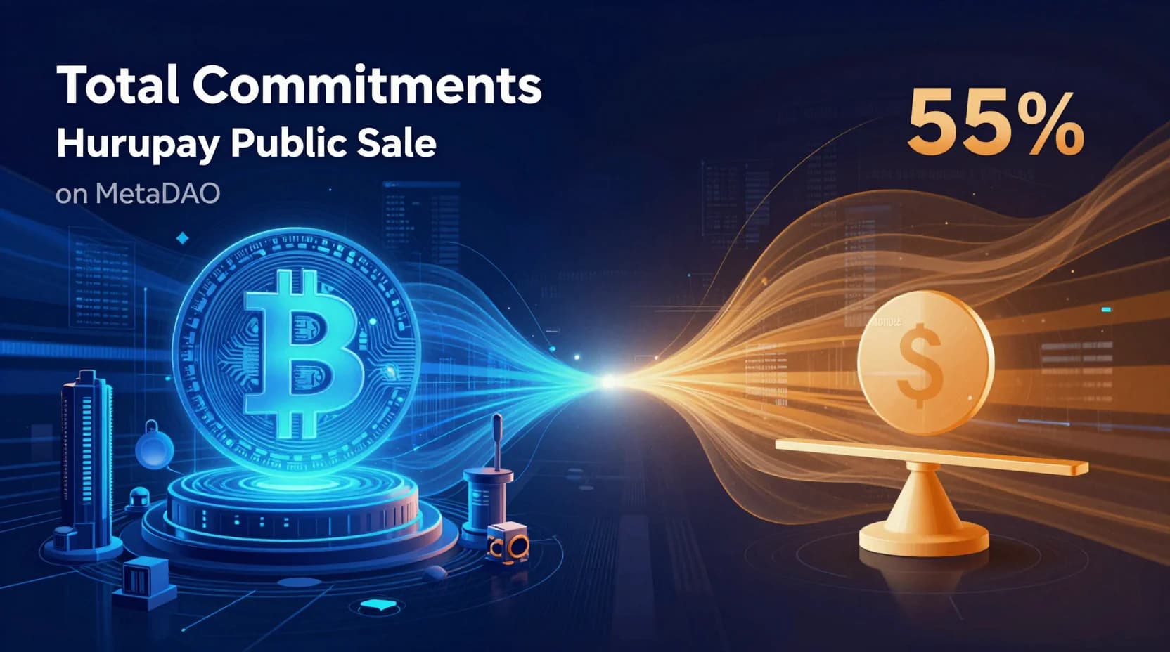 Total commitments for the Hurupay public sale on MetaDAO
