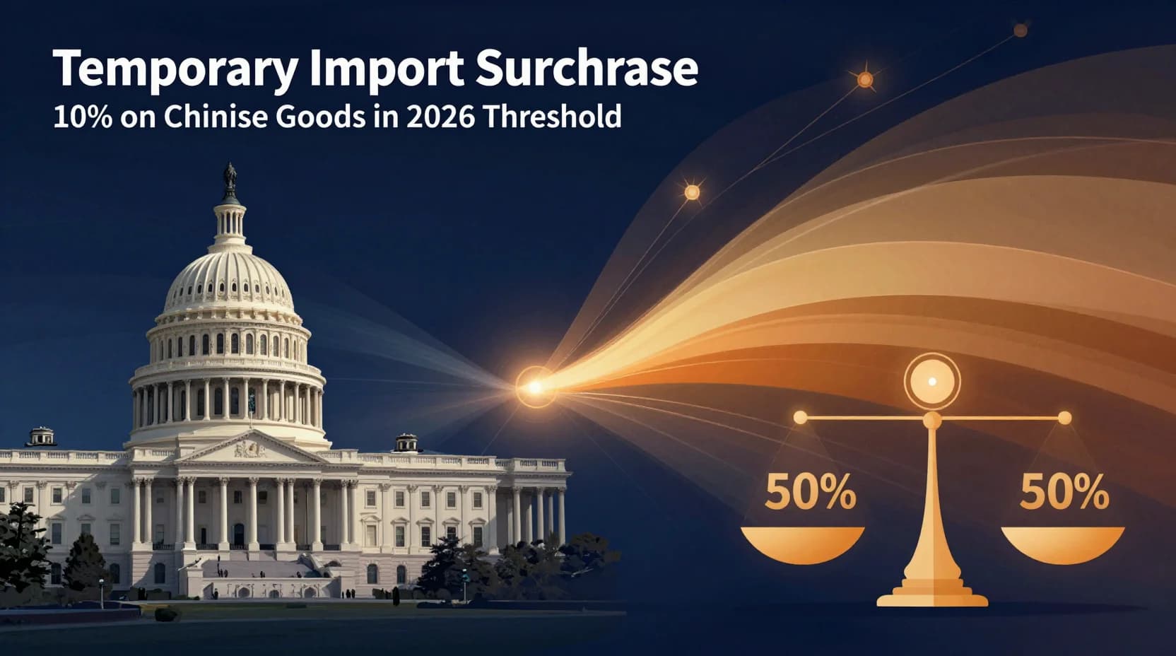 Will Trump's Temporary Import Surcharge Exceed 10% on Chinese Goods in 2026?