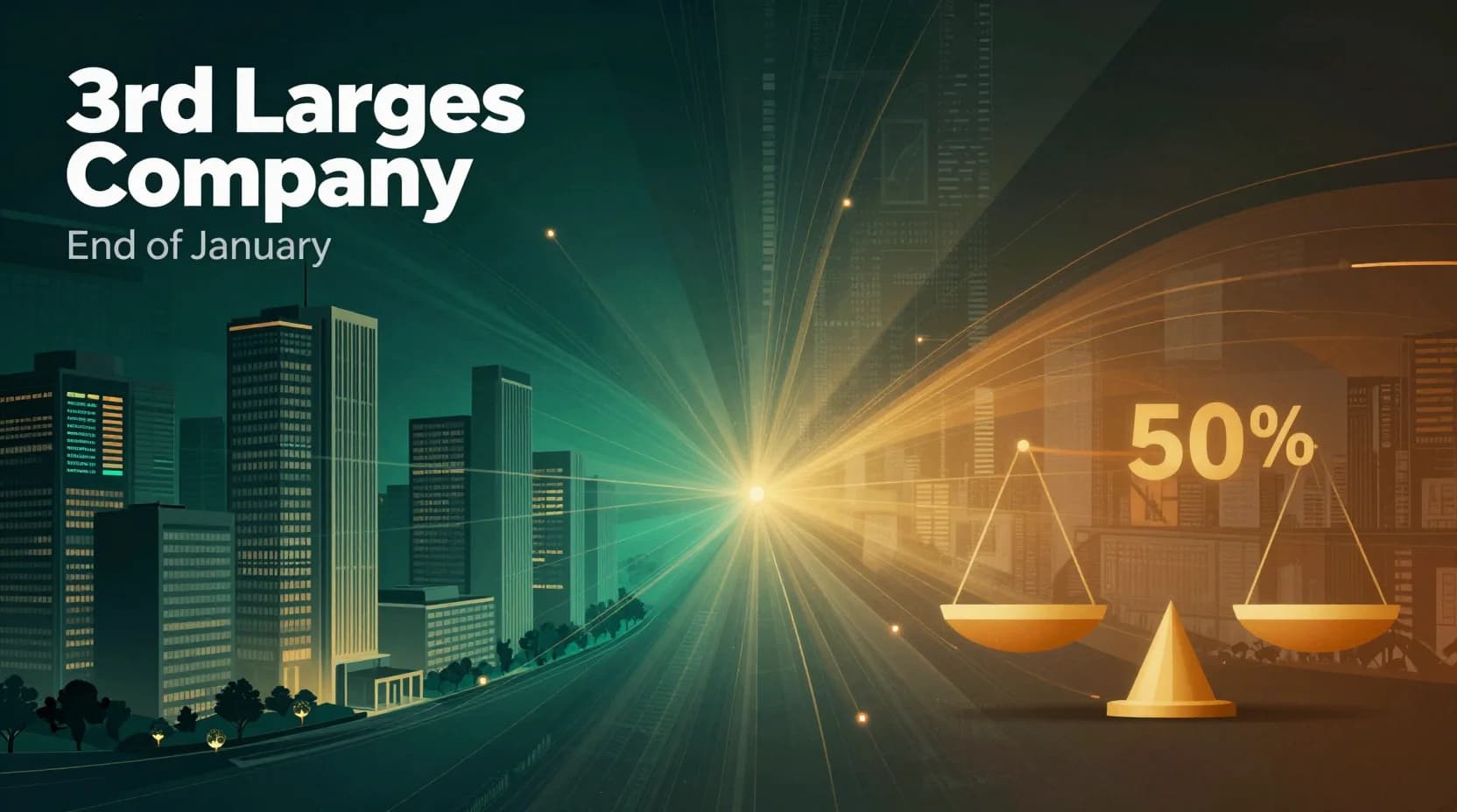 3rd largest company end of January?