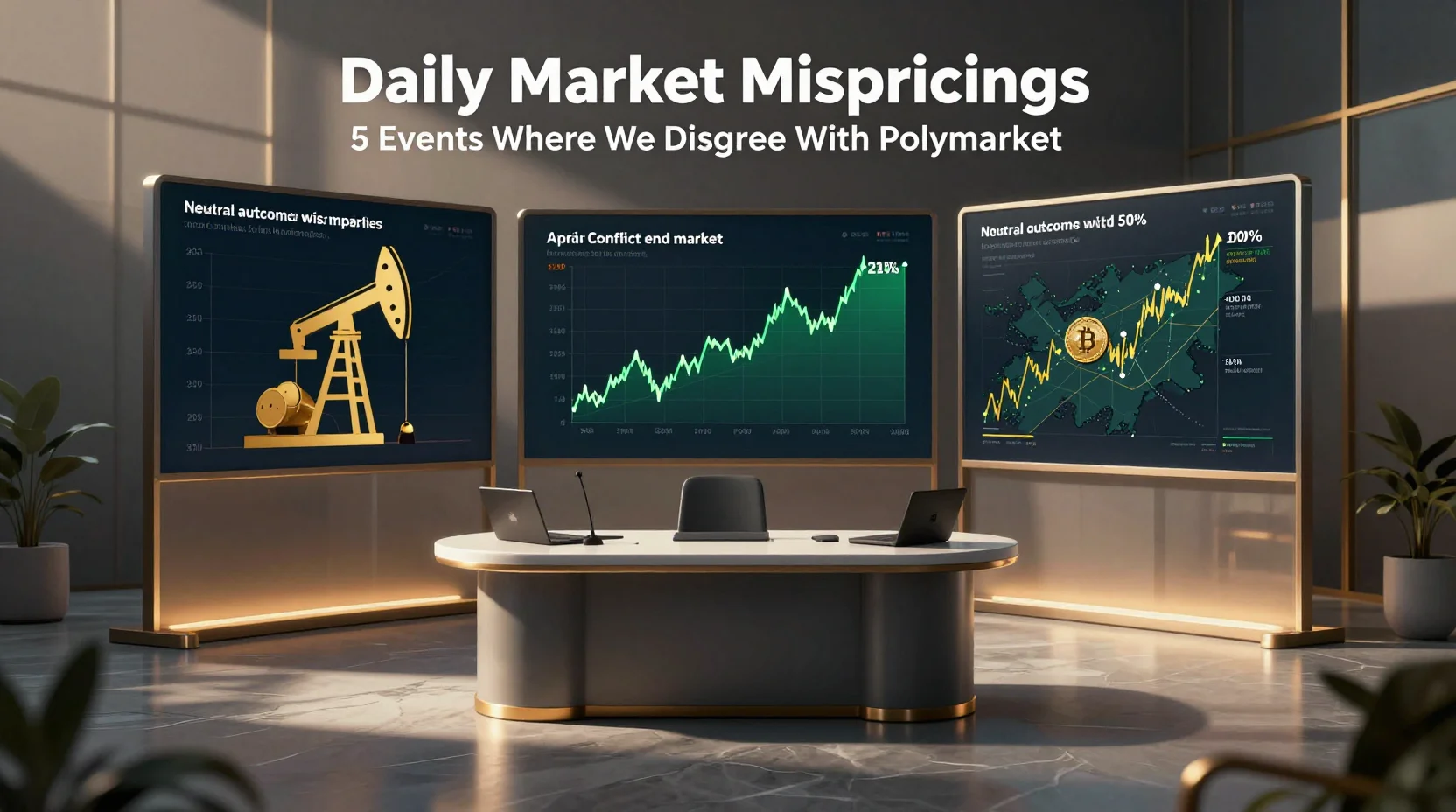 Daily Market Mispricings: 5 Events Where We Disagree With Polymarket β April 13, 2026