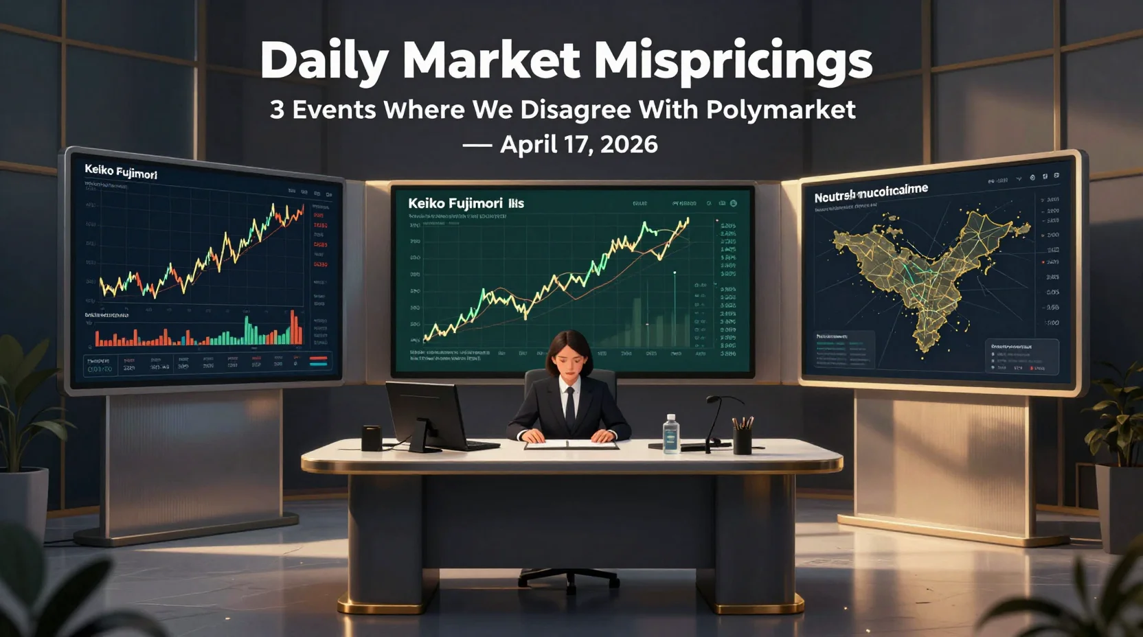 Daily Market Mispricings: 3 Events Where We Disagree With Polymarket — April 17, 2026
