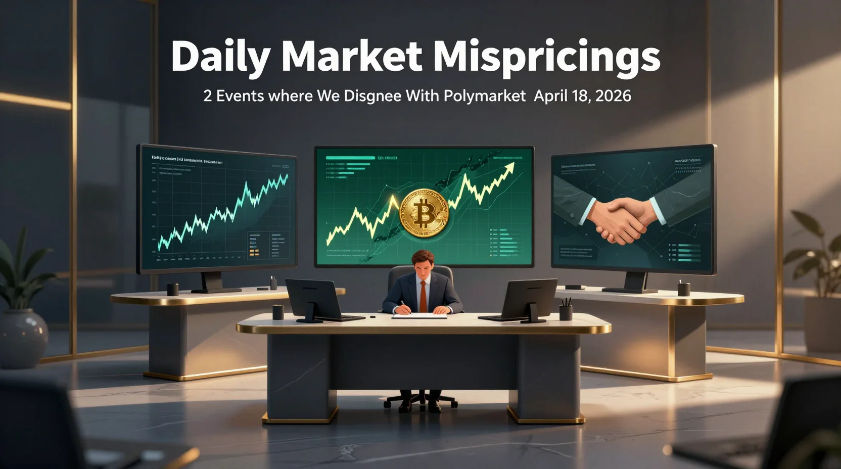 Daily Market Mispricings: 2 Events Where We Disagree With Polymarket — April 18, 2026
